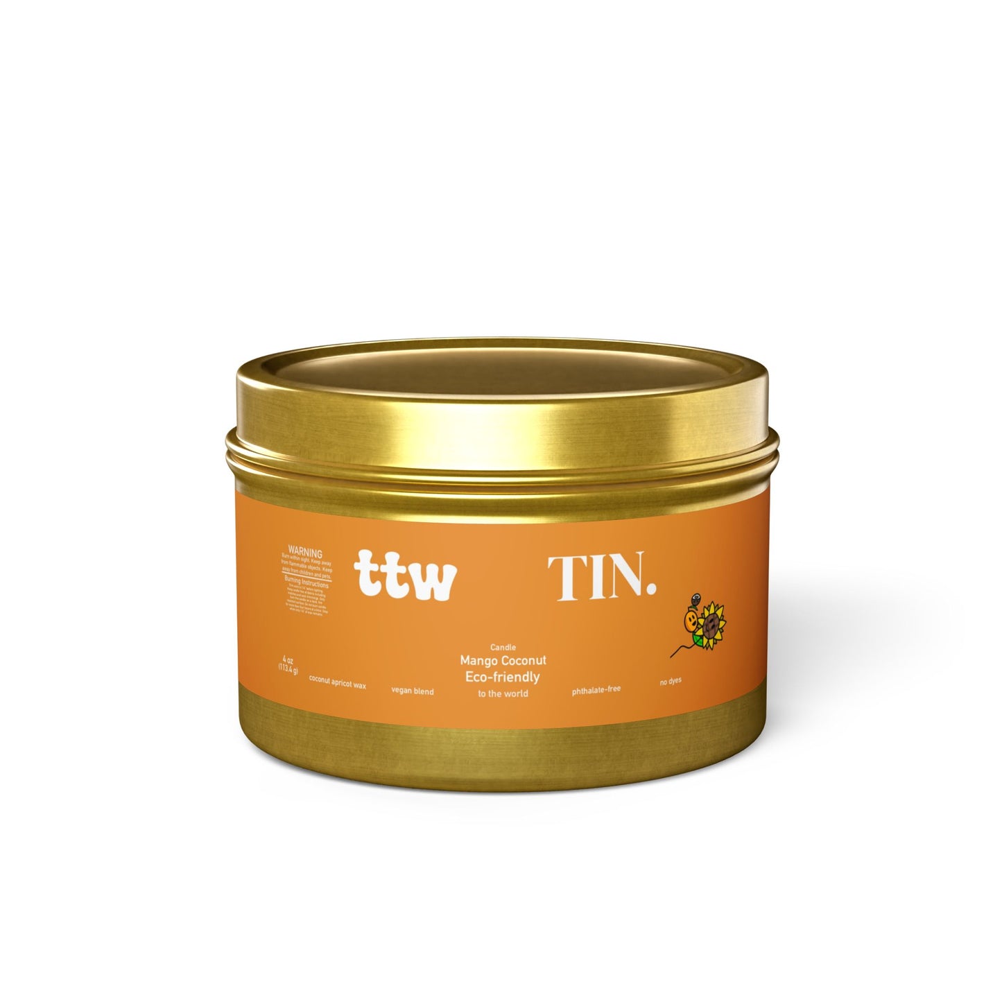 TTW Mango Coconut Tin Candle